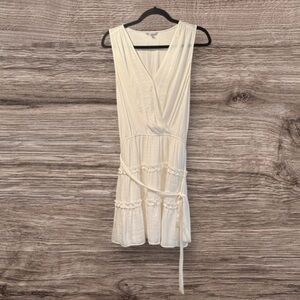 NAKED ZEBRA Elegant white Wrap Dress
